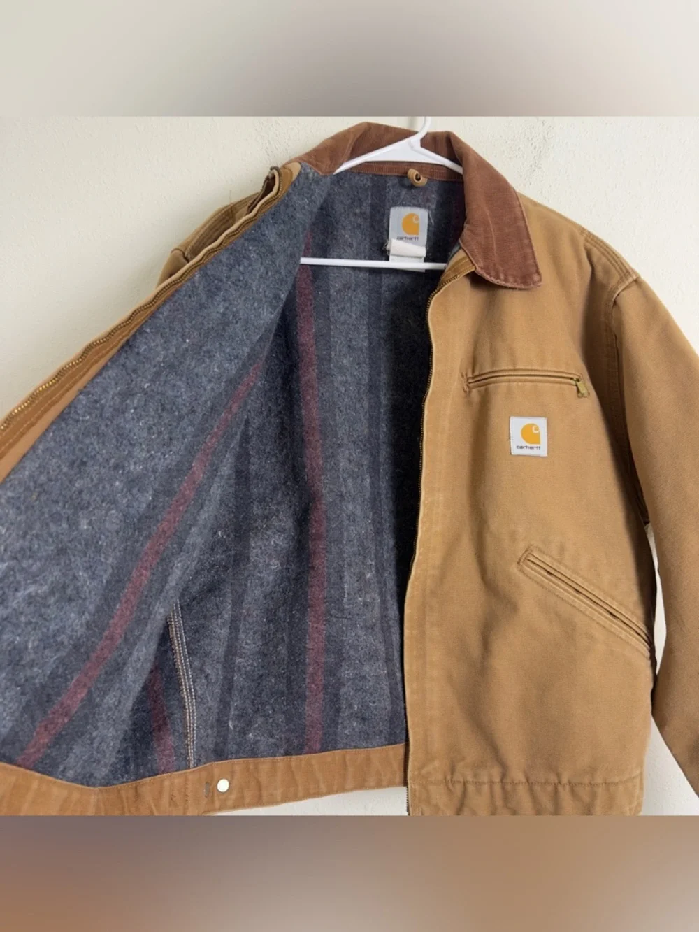 Carhartt vintage USA J001 BRN Detroit corduroy collar jacket - Picture 3 of 4